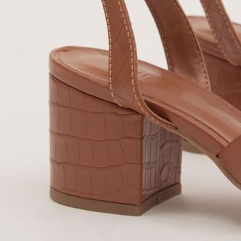 Sandália média croco - WHISKY