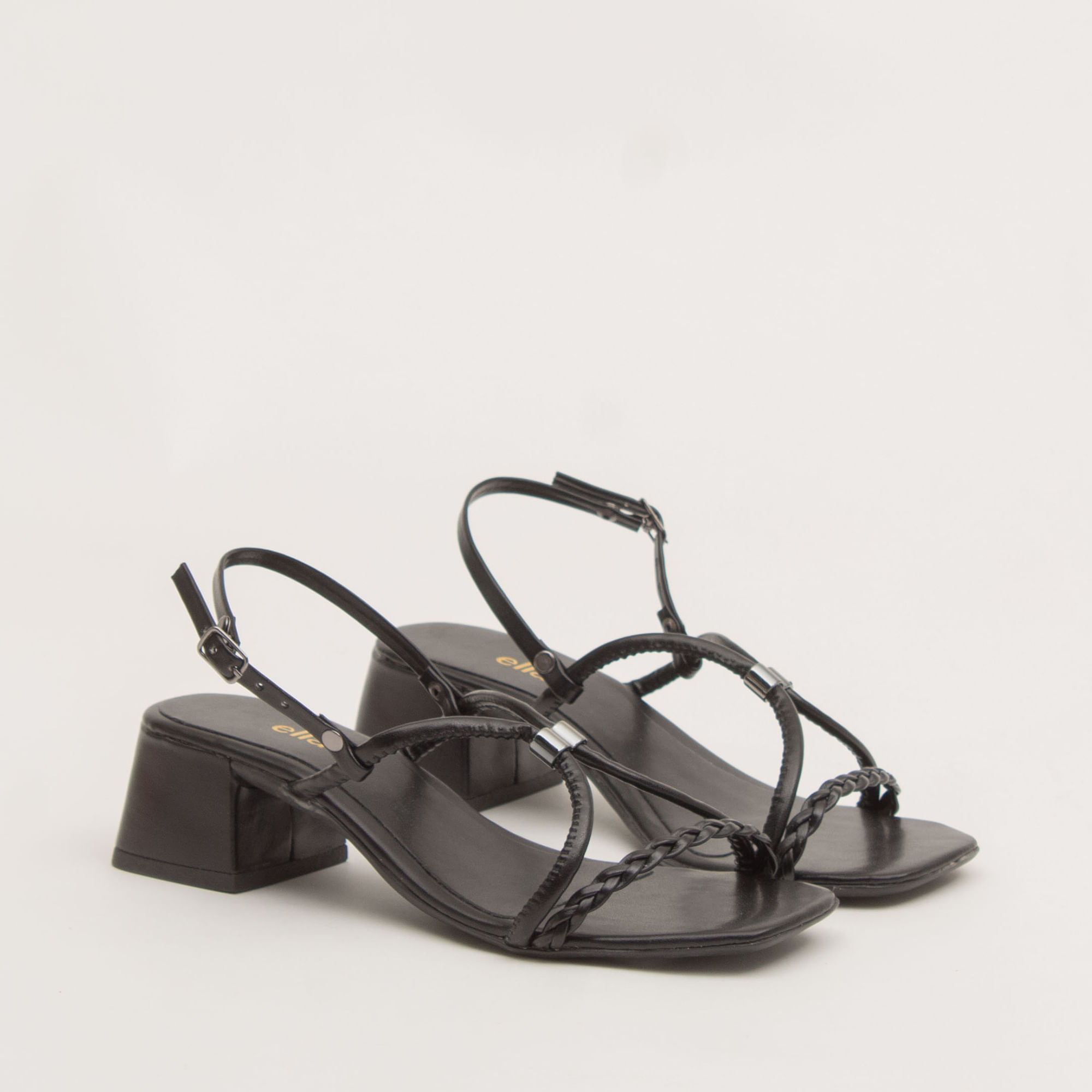 Sandalias fashion pretas baixas