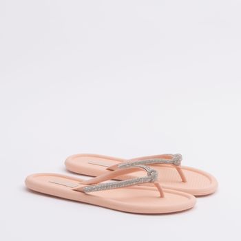 Chinelo cabedal com detalhe de nó - BLUSH