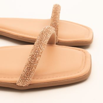 Rasteira glam com strass - ROSE
