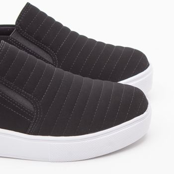 Tênis slip em nobuck - PRETA