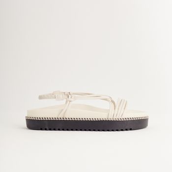 Birken com tiras em napa - OFF WHITE