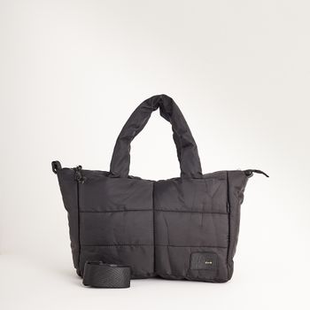 Tote bag nylon
 com alça removível - PRETA