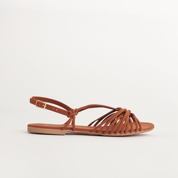 Rasteira Traseiro Nobuck - CAMEL