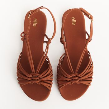 Rasteira Traseiro Nobuck - CAMEL