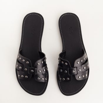 Rasteira Chinelo com Ilhós - PRETA