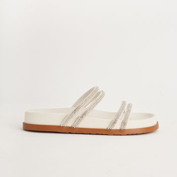 Papete com Tiras Strass - OFF-WHITE