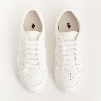 Tenis com cadarço com glitter - BRANCA