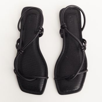 Rasteira Traseiro Napa Parabella - PRETA