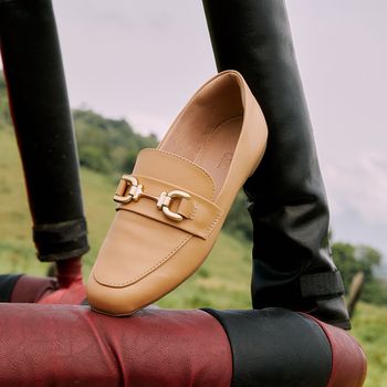 Mocassim básico com bridão - AMBAR