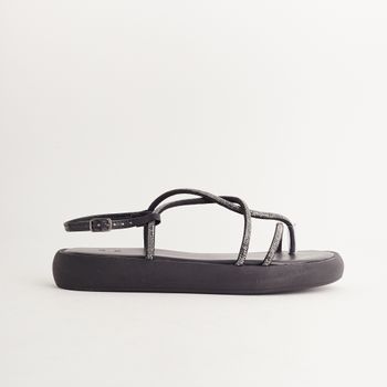 Flatform com tiras cruzadas - PRETA
