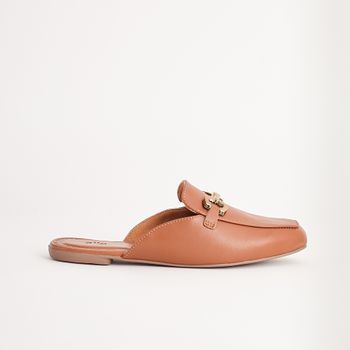 Mule napa com fivela - CARAMELO