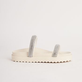 Papete com strass duas tiras - OFF-WHITE