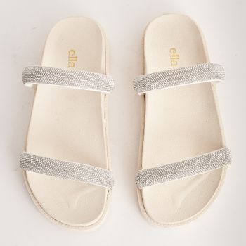 Papete com strass duas tiras - OFF-WHITE