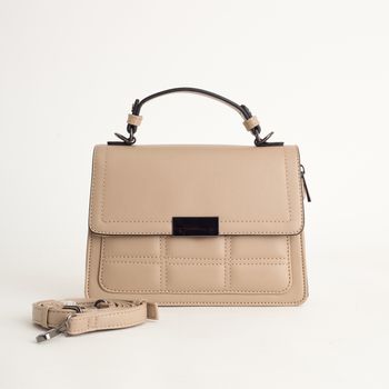 Bolsa compacta metalassê - TAUPE