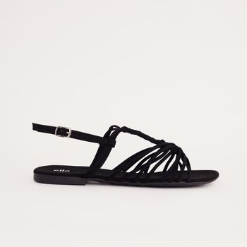 Sandália tiras - PRETA