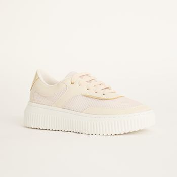 Tênis tela metalizado - OFF WHITE/DOURADO