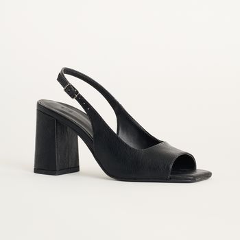 Sandália alta napa destroyed - PRETA