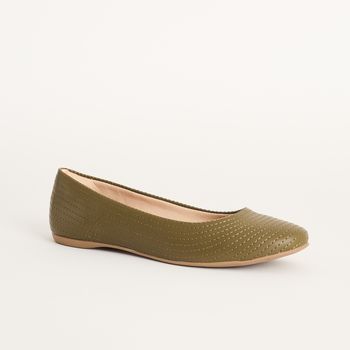 Sapatilha napa detalhes - VERDE MILITAR