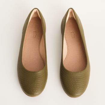 Sapatilha napa detalhes - VERDE MILITAR