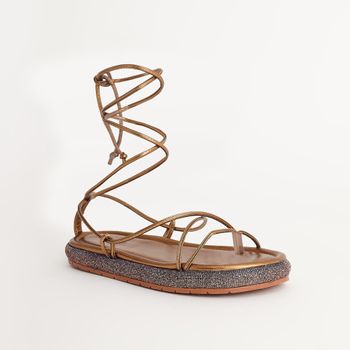Papete solado com strass - BRONZE