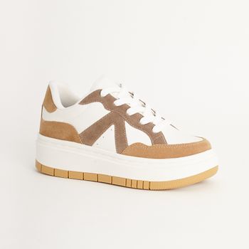 Tênis Street - BRANCO/PALHA/TAUPE