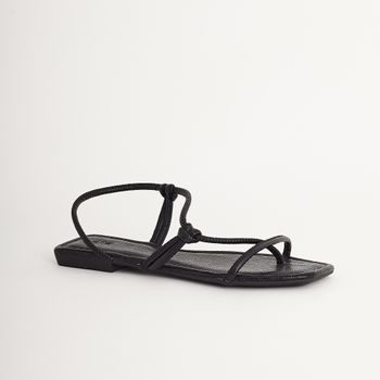 Rasteira Traseiro Napa Textura - PRETA