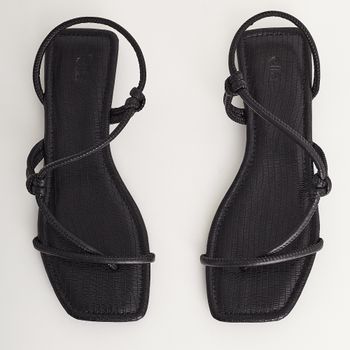 Rasteira Traseiro Napa Textura - PRETA