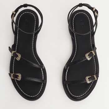 Rasteira fivela - PRETA