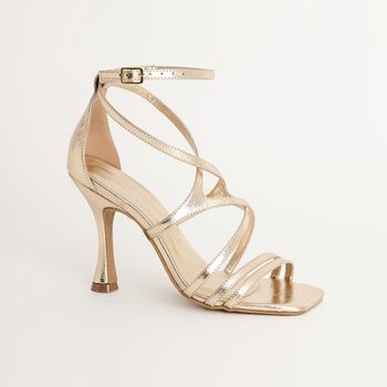 Sandália Alta Metalizada - CHAMPAGNE