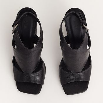 Sandália média fechada - PRETA