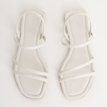 Rasteira básica fechamento elástico - OFF WHITE