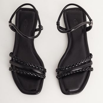 Rasteira básica com tranças - PRETA