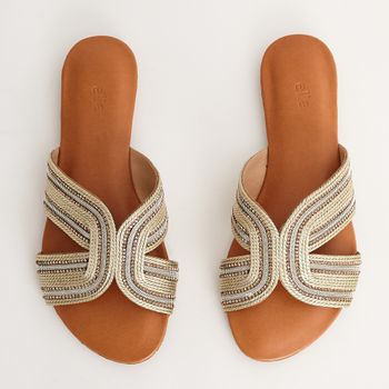Rasteira glam - OURO LIGHT