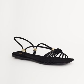 Rasteira em nobuck - PRETA