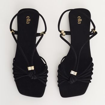 Rasteira em nobuck - PRETA