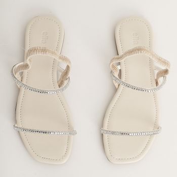 Rasteira Glam - OFF WHITE