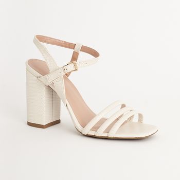 Sandália alta - OFF WHITE