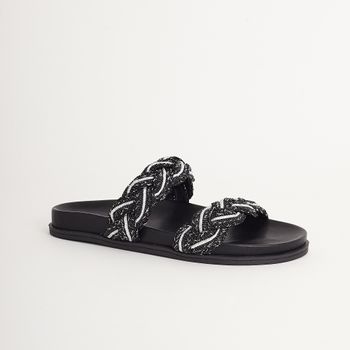 Papete Mia - PRETO/PRATA