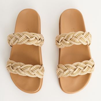 Papete Mia - BEGE/DOURADO