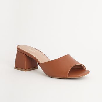 Tamanco casual - CARAMELO/CASTANHO