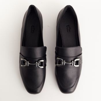 Mocassim básico com bridão - PRETA