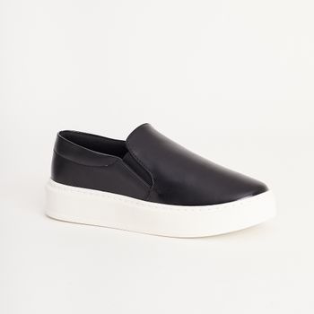 Tenis Slip On Metalizado - PRETA