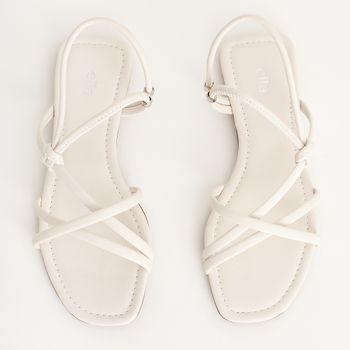 Rasteira básica fechamento regulável - OFF WHITE