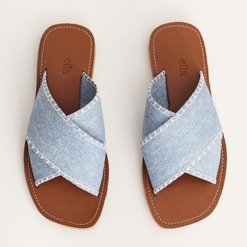 Rasteira Casual Jeans - AZUL