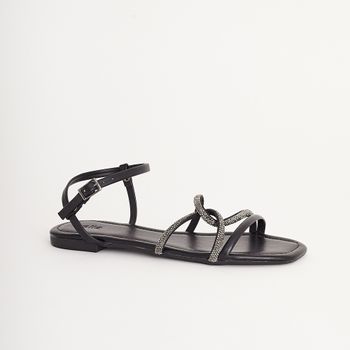 Rasteira com Brilho - PRETO/ONIX