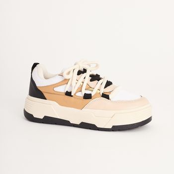 Tenis urban - BRANCO/PRETO/DOURADO