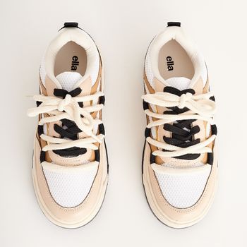 Tenis urban - BRANCO/PRETO/DOURADO