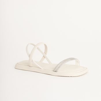 Papete em manta - OFF WHITE/CRISTAL