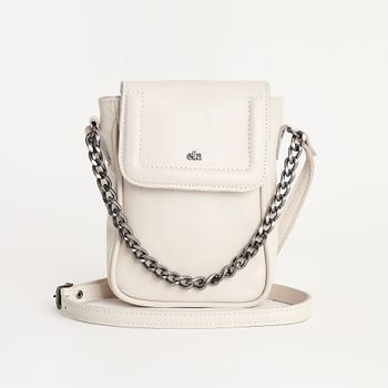 Bolsa de couro fly - OFF WHITE